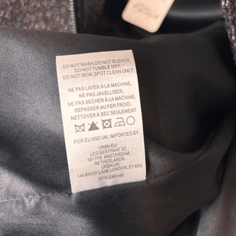 Free People Hutch Black Tweed Foil Jacket Blazer Size Medium - Picture 8 of 11